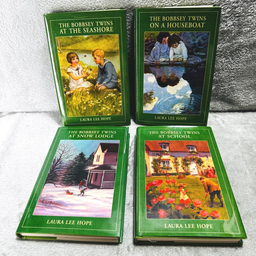 The Bobbsey Twins Laura Lee Hope 4 Book Set BOMC 2004 Hardcover Green Collection